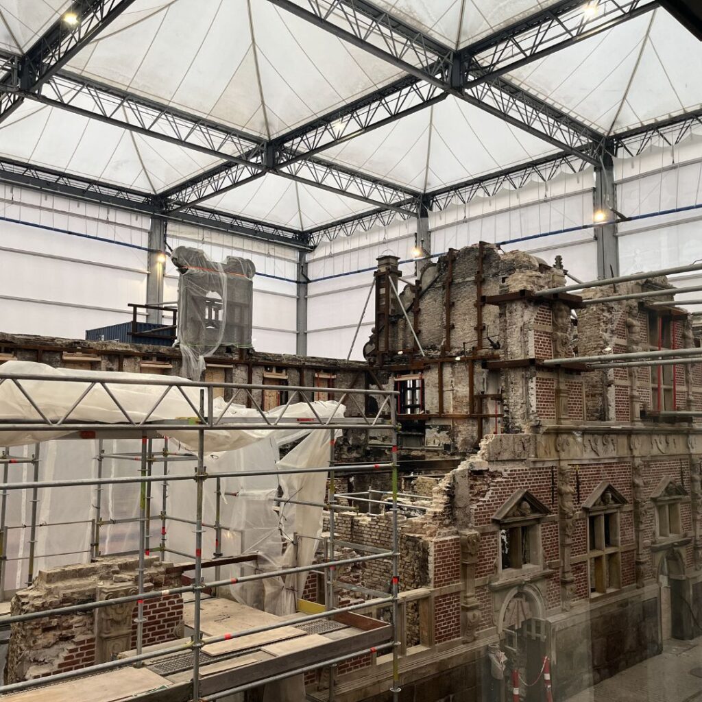 Udsigt til byggepladsen