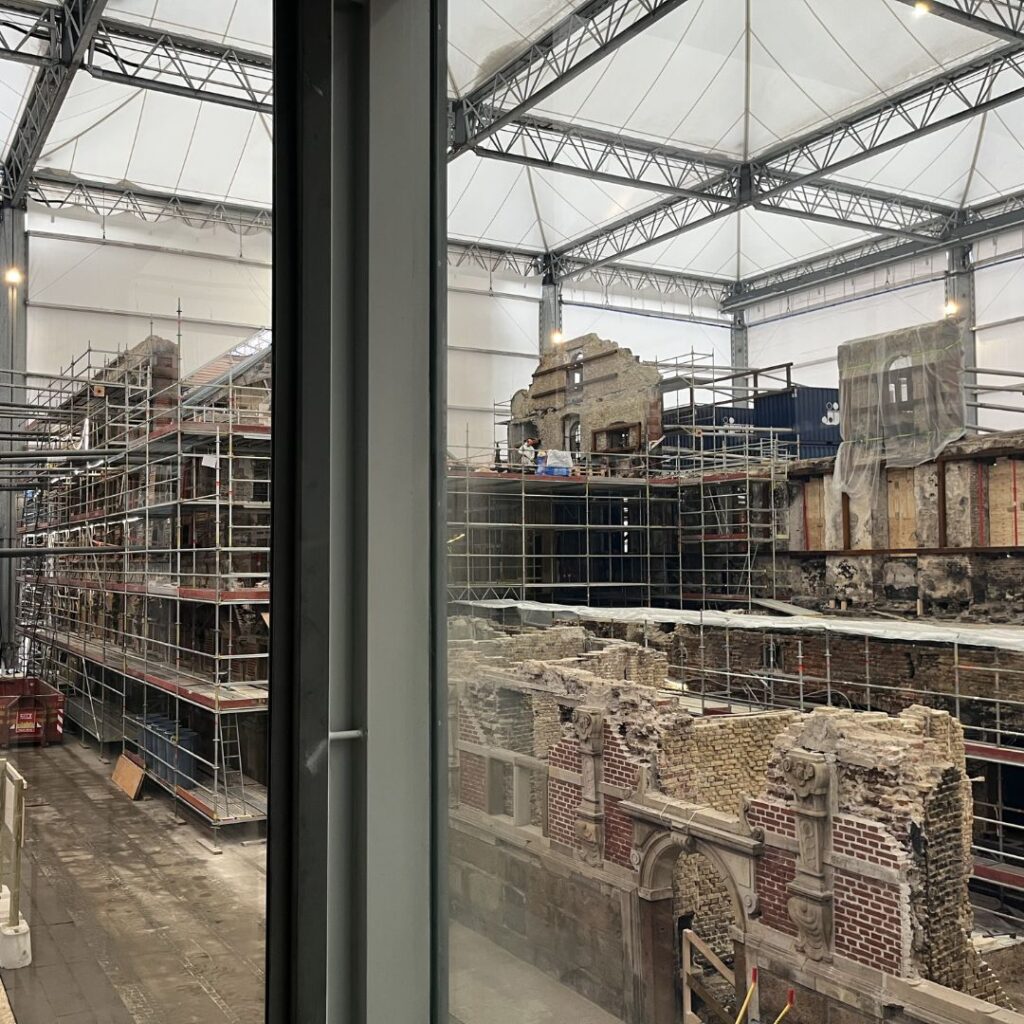 Udsigt til byggepladsen